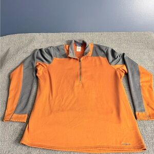 Patagonia Orange Fleece Pullover with Silver Logo